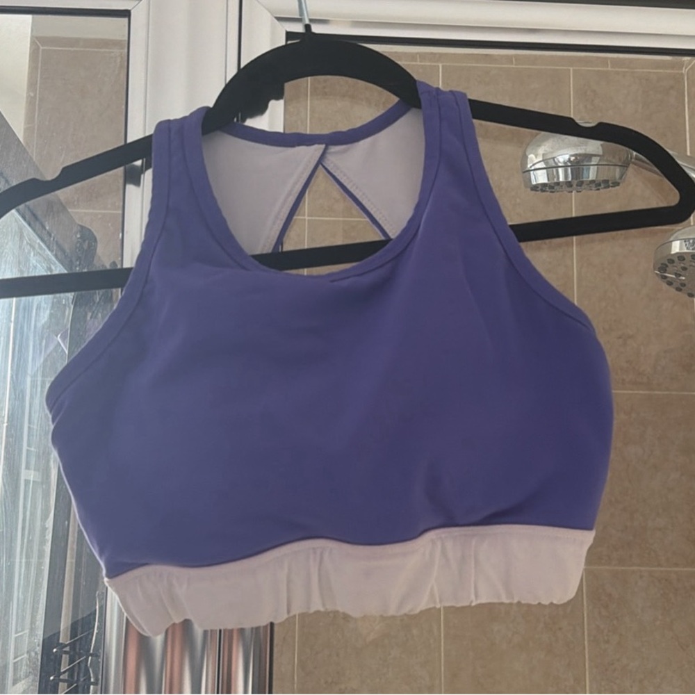 NVGTN Lavender and White Sports Bra